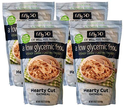 Fifty50 Foods Kosher 100 Whole Grain Rolled Oats Hearty Cut Oatmeal 16 Ounce Pack of 4