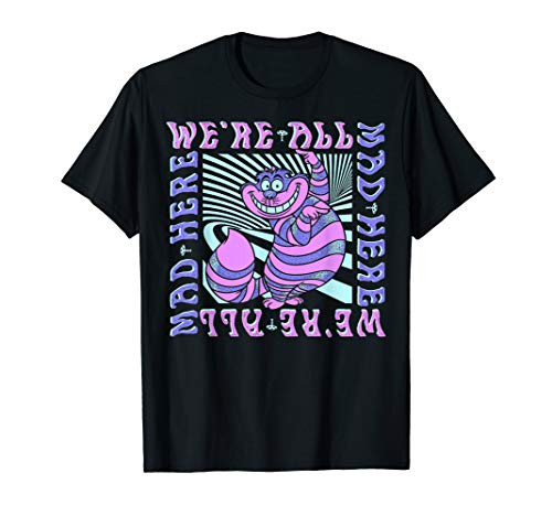 Disney Alice In Wonderland Cheshire Cat Were All Mad Box Up T-Shirt Disney Alice In Wonderland Cheshire Cat Were All Mad Box Up T-Shirt