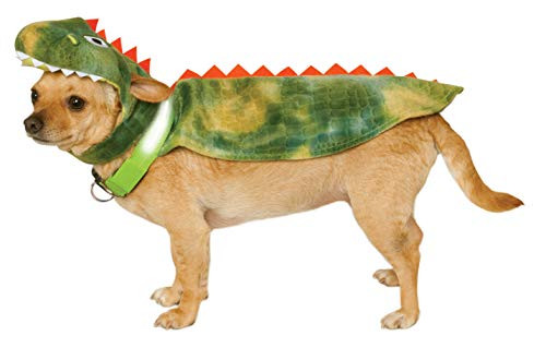 Rubies Dinosaur Cape with Headpiece and Light-Up Collar Pet Costume Large Multicolor