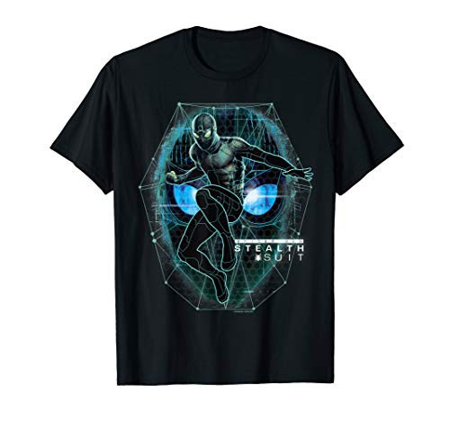 Marvel Spider-Man Far From Home Stealth Suit Tech Portrait T-Shirt Marvel Spider-Man Far From Home Stealth Suit Tech Portrait T-Shirt