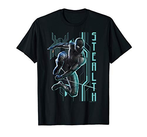Marvel Spider-Man Far From Home Stealth Suit Tech Poster T-Shirt Marvel Spider-Man Far From Home Stealth Suit Tech Poster T-Shirt