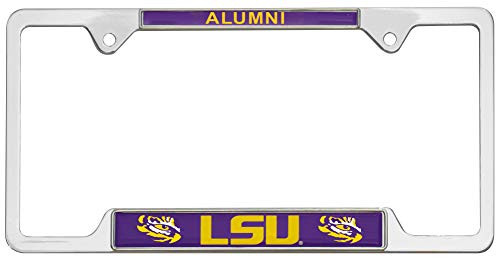AMG Auto Emblems All Metal NCAA Alumni License Plate Frame  LSU