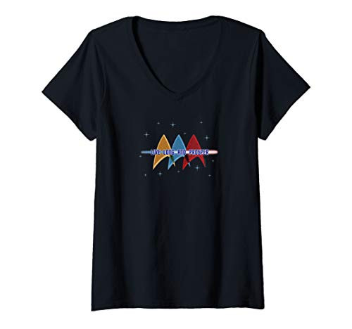 Womens Star Trek The Original Series Live Long and Prosper Deltas V-Neck T-Shirt