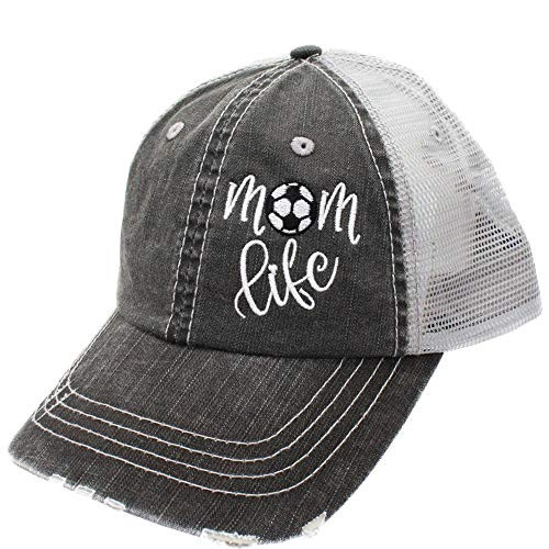 R2N fashions Momlife Womens Embroidered Mom Trucker Hats   Caps Soccer