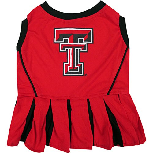 Pets First Collegiate Texas Tech Red Raiders Dog Cheerleader Dress X-Small