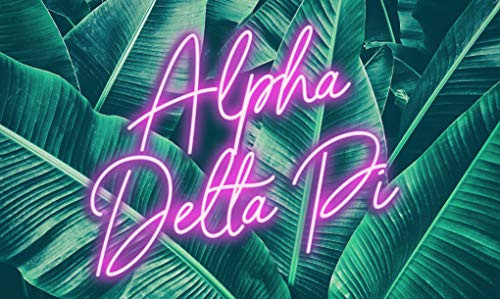 Alpha Delta Pi - Sorority Letter Flag Neon Design