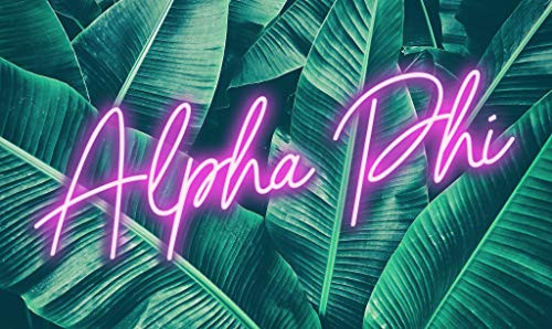 Alpha Phi - Sorority Letter Flag Neon Design