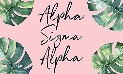 Alpha Sigma Alpha - Sorority Letter Flag Tropical Design