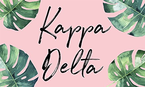 Kappa Delta - Sorority Letter Flag Tropical Design