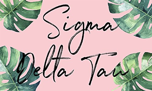 Sigma Delta Tau - Sorority Letter Flag Tropical Design