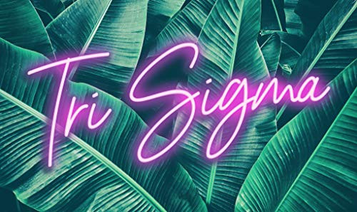 Sigma Sigma Sigma - Sorority Letter Flag Neon Design