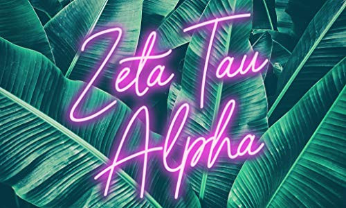 Zeta Tau Alpha - Sorority Letter Flag Neon Design