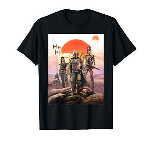 Star Wars The Mandalorian Group Poster T-Shirt