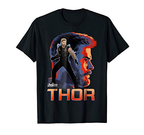 Marvel Infinity War Thor Big Head Profile Graphic T-Shirt