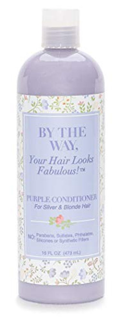 Purple Conditioner by The BTW Co_ for Silver Gray   Blonde Hair Brighten and Remove Yellow or Brassy Tones with No Sulfates No Parabens  16 ounce  Cruelty-Free for Color-Treated and Natural Hair Purple Conditioner by The BTW Co_ for Silver Gray   Blonde Hair Brighten and Remove Yellow or Brassy Tones with No Sulfates No Parabens  16 ounce  Cruelty-Free for Color-Treated and Natural Hair