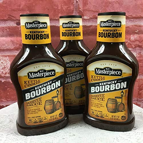 KC Masterpiece Kettle Cooked Kentucky Bourbon Barbecue Sauce 3-17 oz Bottles KC Masterpiece Kettle Cooked Kentucky Bourbon Barbecue Sauce 3-17 oz Bottles