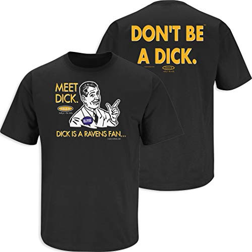 Pittsburgh Football Fans_ Dont be a Dck Anti-Ravens Black T-Shirt Sm-5X Short Sleeve Large