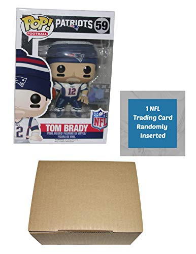 Funko Tom Brady New England Patriots Pop Vinyl Figure Bundle with 1 NFL Trading Card   1 Cardboard Protector Box