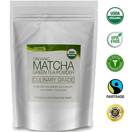 MatchaDNA USDA Organic Matcha Green Tea Powder Culinary Grade Powdered Matcha - High in antioxidants - 8 oz MatchaDNA USDA Organic Matcha Green Tea Powder Culinary Grade Powdered Matcha - High in antioxidants - 8 oz