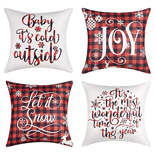 Lanpn Christmas 20x20 Throw Pillow Covers Decorative Outdoor Farmhouse Merry Christmas Xmas Lumbar Pillow Shams Cases Slipcovers Cover Set of 4 Couch Sofa Lanpn Christmas 20x20 Throw Pillow Covers Decorative Outdoor Farmhouse Merry Christmas Xmas Lumbar Pillow Shams Cases Slipcovers Cover Set of 4 Couch Sofa