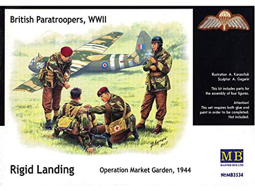 Masterbox 135 Scale British Paratroopers 1944 Kit No_ 2 - Plastic Model Building Set  3534