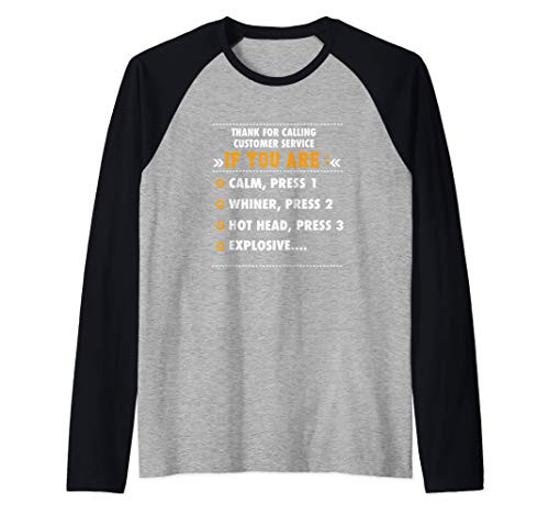 Thank you for calling tech support service Nerdy IT gifts Raglan Baseball Tee