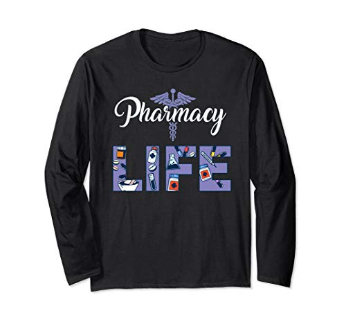 Awesome Pharmacists Gift Shirt Pharmacy Tech Medical Student Long Sleeve T-Shirt