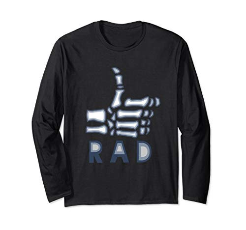 Radiology Tech TShirt Rad Skeleton Thumb X-Ray Bones Gift Long Sleeve T-Shirt