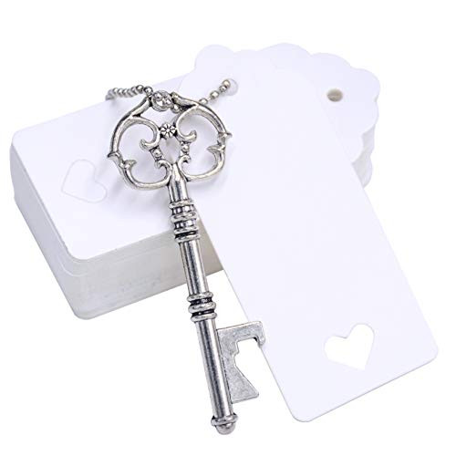 Aokbean 52 pcs Antique Key Bottle OpenersVintage Skeleton Key Bottle Opener Wedding Favors Key Bottle Opener Party Decoration with Escort Tag and Key Chain