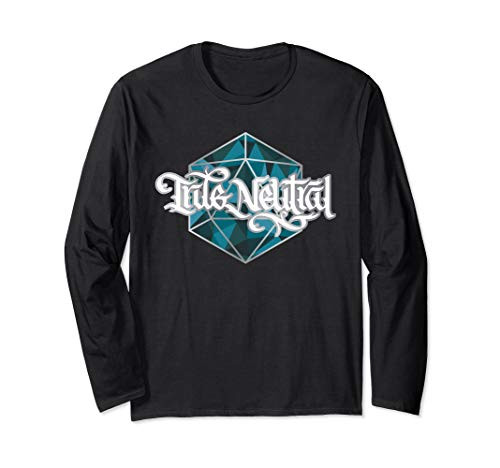 True Neutral Alignment RPG Gamer Calligraphy Long Sleeve T-Shirt