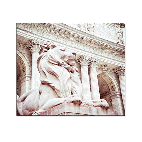 New York City Photography 8x10 inch Public Library Print Lion Statue Photo Architecture Decor New York City Photography 8x10 inch Public Library Print Lion Statue Photo Architecture Decor