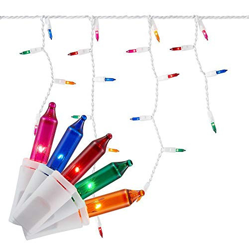 Home Accents High Density Multi-Colored Icicle Lights - 300 Heavy Duty Incandescent Icicle Lights