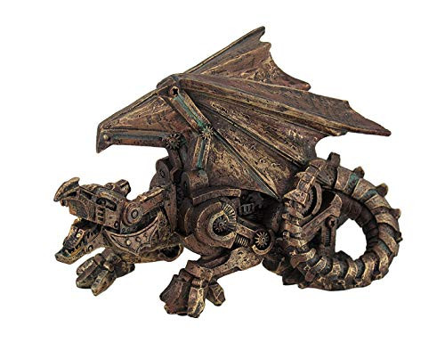 Zeckos Metallic Copper Finish Mechanical Steampunk Dragon Statue Zeckos Metallic Copper Finish Mechanical Steampunk Dragon Statue