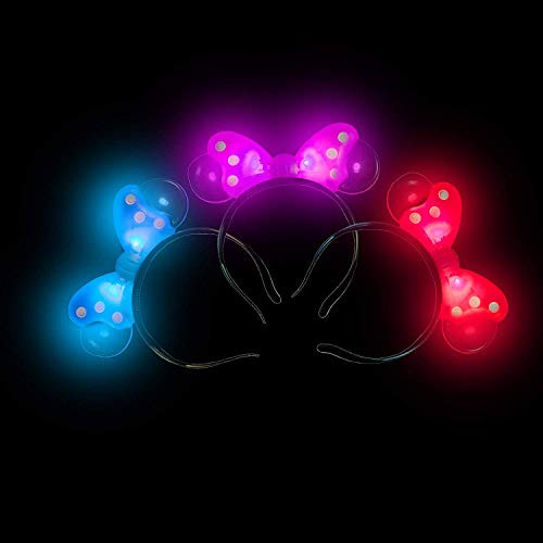 Fun Central 12 Pack - LED Polka Dot Headband - Light Up Bow Headband for Girls   Women - Assorted Color