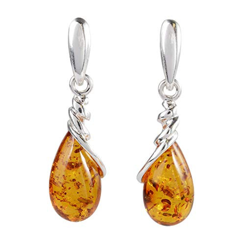 Sterling Silver and Baltic Honey Amber EarringsEleanor