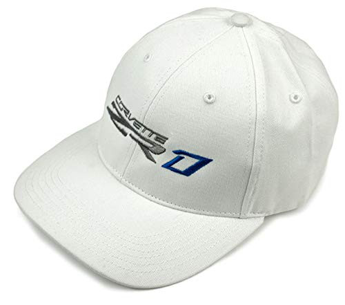 Gregs Automotive ZR1 Corvette White Hat Cap Compatible with Chevrolet Chevy - Bundle with Driving Style Decal