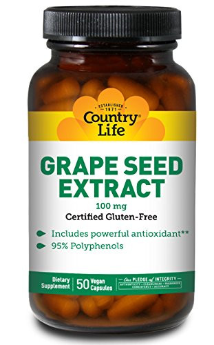 Country Life Grape Seed Extract 100 mg Veg Caps 50-Count