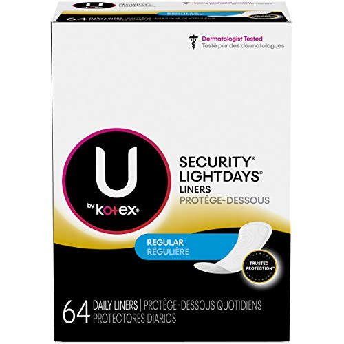 Kotex Natural Balance Lightdays Regular Unscented Pantiliners 4 packs x 64 Liners - 256 Total Liners