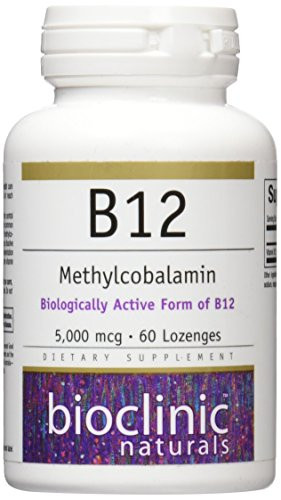 Bioclinic Naturals B12 Methylcobalamin Vitamins 60 Count