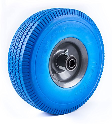 NK WFFBL10 Heavy Duty Solid Rubber Flat Free Tubeless Hand TruckUtility Tire Wheel 4_103_50-4 Tire 2-14 Offset Hub 58 Bearing