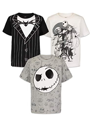 Disney Nightmare Before Christmas Jack Skellington Little Boys Kids 3 Pack Tee Black 6