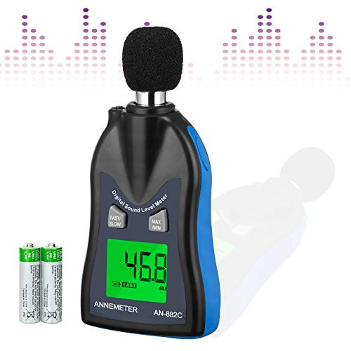 ANNMETER AN-882C Digital Sound Meter Decibel Meter Sound Noise Meter Sound Pressure Level Reader SPL Noise Level Measurement Noise Monitor Measuring Range 30~130dB