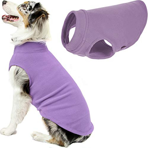 Gooby Stretch Fleece Dog Vest - Lavender 3X-Large - Pullover Fleece Dog Sweater - Warm Dog Jacket Dog Clothes Sweater Vest - Dog Sweaters for Small Dogs to Large Dogs for Indoor and Outdoor Use