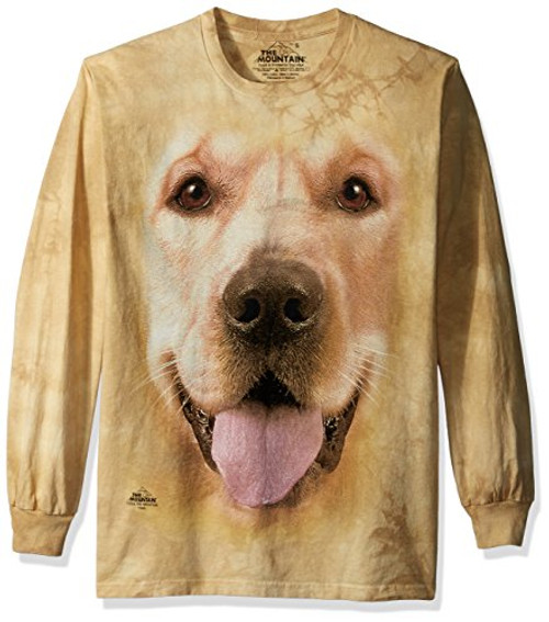 The Mountain Big Face Golden Adult Long Sleeve T-Shirt Tan Medium The Mountain Big Face Golden Adult Long Sleeve T-Shirt Tan Medium