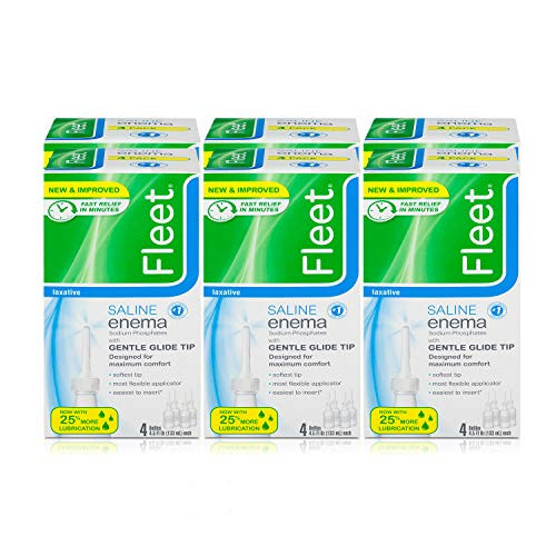 Fleet Laxative Saline Enema for Adult Constipation 4_5 fl oz 4 Bottles 6 Pack