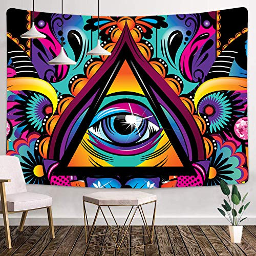 MEETSIOY Hand of Hamsa Tapestry 80x60 Inches Bohemian Style Tapestry Hanging Modern Art Tapestry Decor Wall Tapestry for Living Room Dorm Background Tapestries GTLHMT58