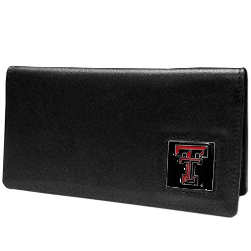 NCAA Siskiyou Sports Fan Shop Texas Tech Red Raiders Leather Checkbook Cover One Size Black