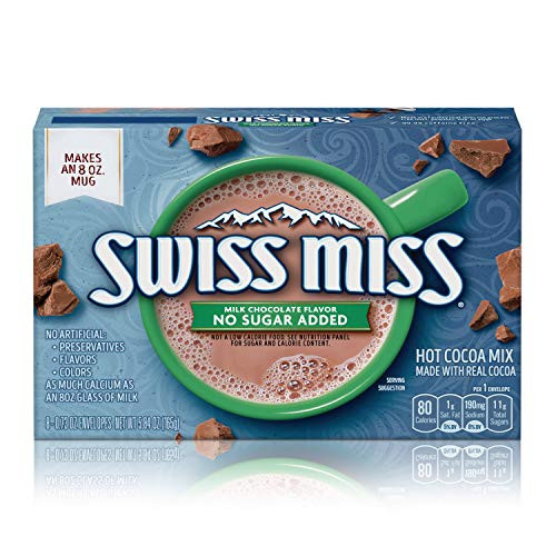 Swiss Miss Milk Chocolate Flavor No Sugar Added Hot Cocoa Mix 0_73 oz_ 8-Count Pack of 12