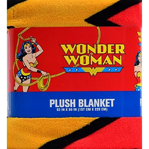 DC Comics Wonder Woman Twin Plush Throw Blanket ~ 62 x 90