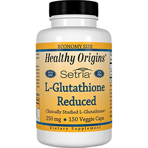 Healthy Origins L-Glutathione Natural Multi Vitamins 250 Mg Reduced 150 Count